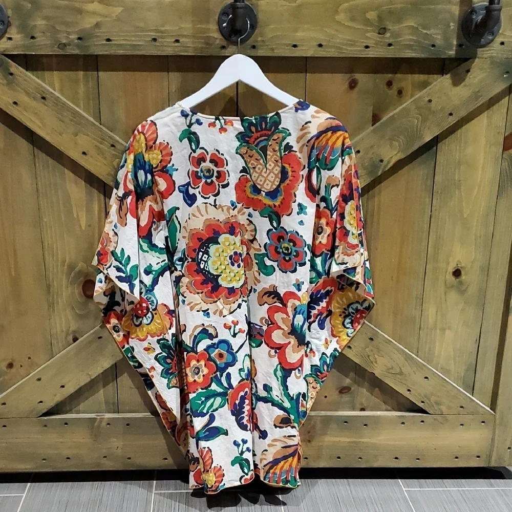 Tory Burch Colorful Floral Blouse